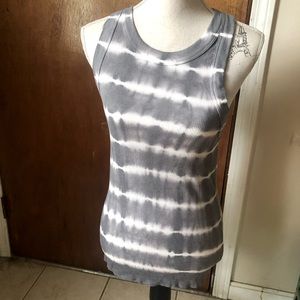 Woman’s Aerie Stretch Tank Top Size M Pewter/White Top